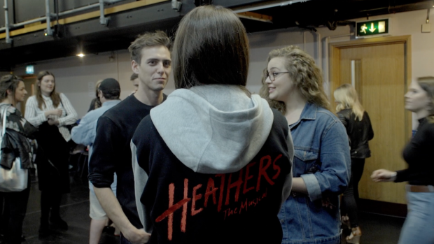Jamie Muscato and Carrie Hope Fletcher in rehearsals for Heathers