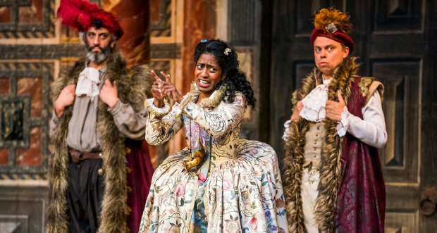 Richard Katz, Nadia Nadarajh and James Garnon in As You Like It