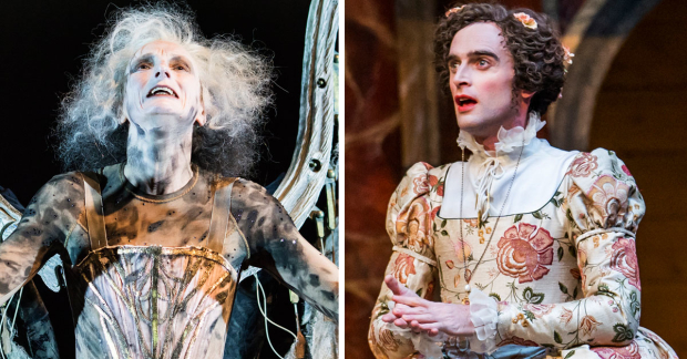 Left: Amanda Lawrence in Angels in America, right: Jack Laskey in As You Like It
