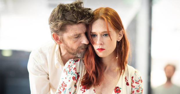 Paul Anderson and Audrey Fleurot in rehearsals for Tartuffe