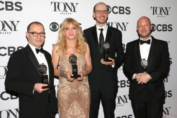 Harry Potter producers Colin Callendar and Sonia Friedman with writer Jack Thorne and director John TIffany