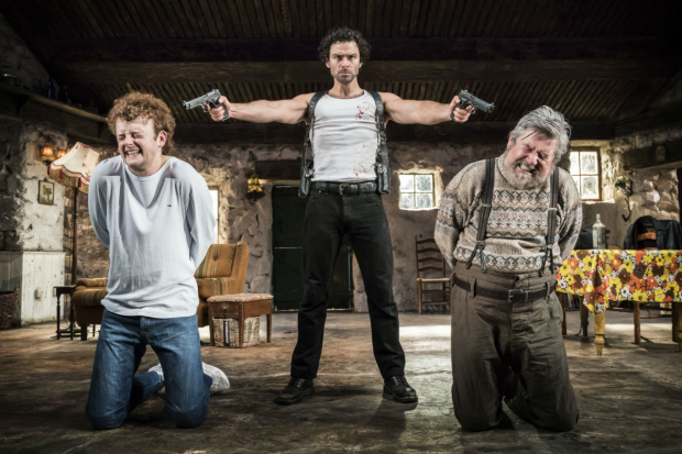 Chris Walley (Davey), Aidan Turner (Padraic) &amp; Denis Conway (Donny) in The Lieutenant of Inishmore