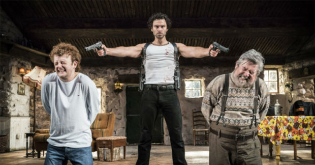 Chris Walley (Davey), Aidan Turner (Padraic) and Denis Conway (Donny) in Lieutenant of Inishmore