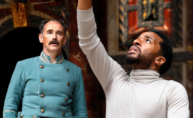 Mark Rylance (Iago) and André Holland (Othello) 