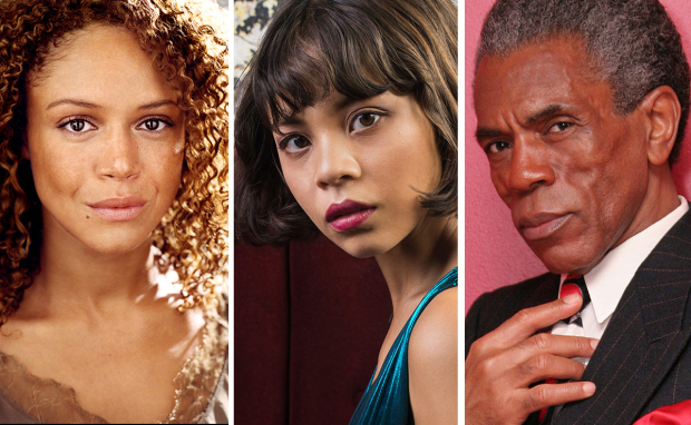 Amber Gray, Eva Noblezada and André de Shields