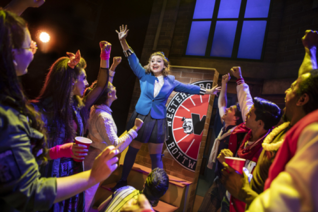 Carrie Hope Fletcher and the cast of Heathers