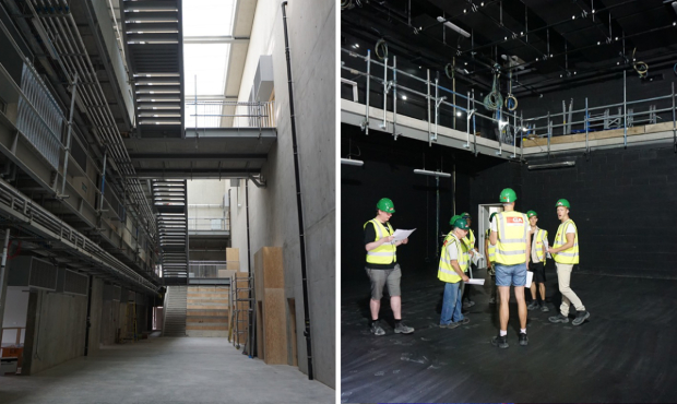 The open space and theatre spaces in the new Mountview Academy 