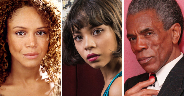 Amber Gray, Eva Noblezada and André de Shields