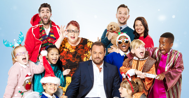 Danny Dyer and Jo Brand with the Uk tour cast of Nativity!