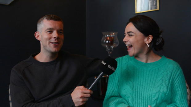 Russell Tovey and Hayley Squires chatting about the Pinter season