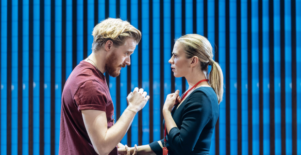 Jack Lowden and Hayley Atwell in Measure for Measure