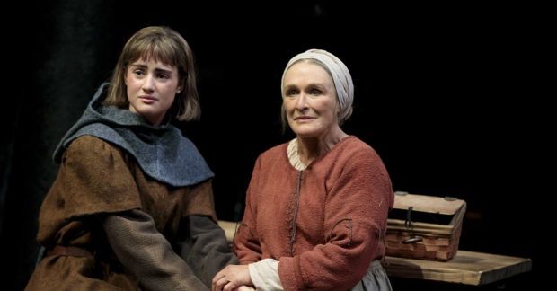 Glenn Close and Grace Van Patten in the New York premiere of Mother of the Maid