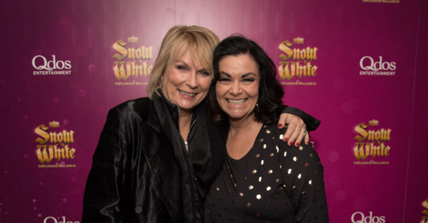 Jennifer Saunders and Dawn French at the opening of Snow White 