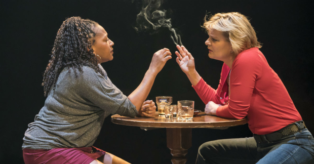 Clare Perkins (Cynthia) and Martha Plimpton (Tracey) in Sweat