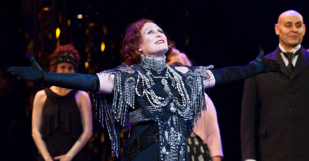 Glenn Close at the curtain call for Sunset Boulevard in London