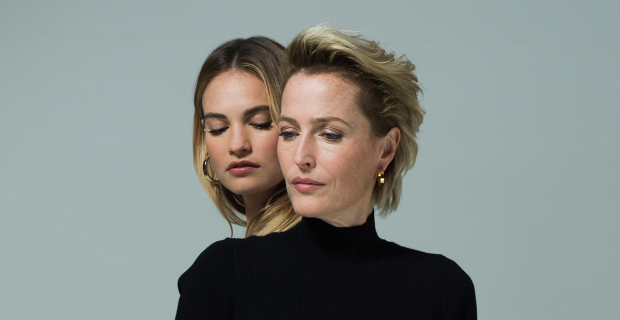 Lily James and Gillian Anderson in All About Eve