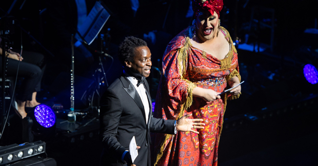 Kobna Holdbrook-Smith and Vicky Vox hosting the WhatsOnStage Awards