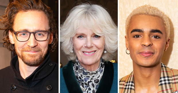 Tom Hiddleston, the Duchess of Cornwall and Layton Williams