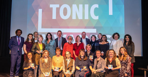 The awardees and presenters of the Tonic Awards