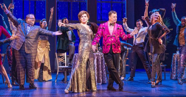 Josh Lamon, Beth Leavel, Brooks Ashmankasas, Angie Schworer and the cast in The Prom