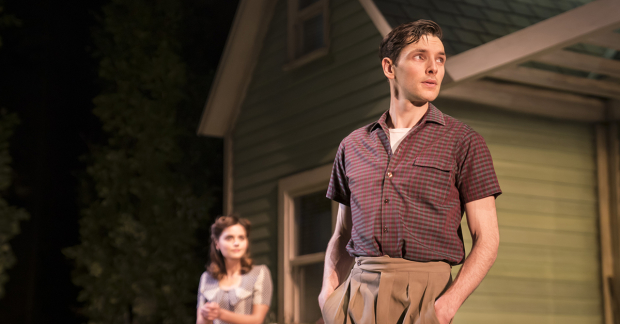 Colin Morgan (Chris Keller) and Jenna Coleman (Ann Deever) in All My Sons