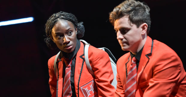 Heather Agyepong as Sephy and Billy Harris as Callum in Noughts and Crosses