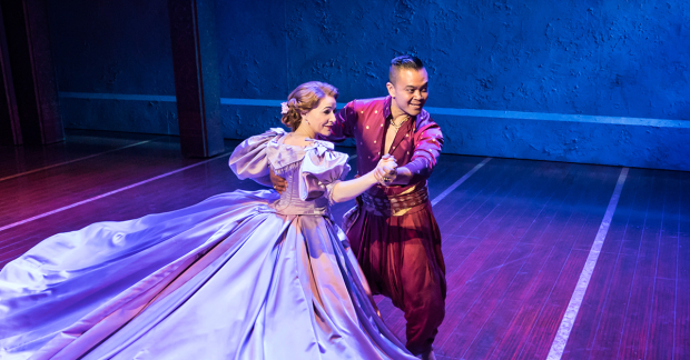 Annalene Beechey (Anna) and Jose Llana (The King) in The King and I