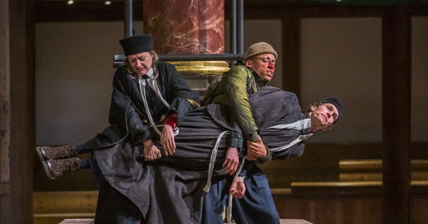 Sophie Russell, John Leader and Steffan Donnelly in Henry IV Part II or Falstaff