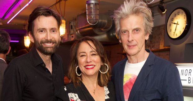 David Tennant and Peter Capaldi with cast member Arabella Weir (centre)