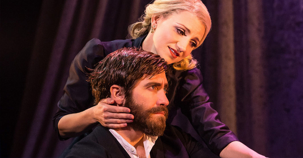 Jake Gyllenhaal and Annaleigh Ashford in the New York production of Sunday in the Park with George