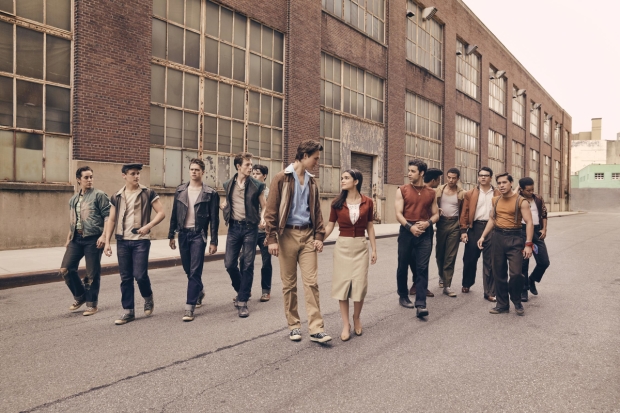 Ezra Menas, Ben Cook, Sean Harrison Jones, Mike Faist, Patrick Higgins, Ansel Elgort, Rachel Zegler, David Alvarez, Julius Anthony Rubio, Ricardo Zayas, Josh Andrés Rivera, Sebastian Serra, and Carlos Sánchez Falú star in Steven Spielberg&#39;s &#39;West Side Story&#39;&#39; film adaptation