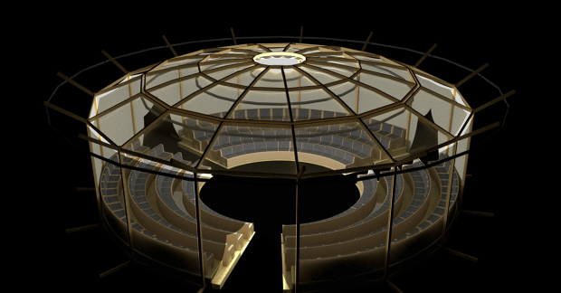 Render of new theatre The Den