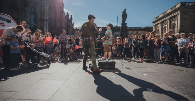 Edinburgh High Street during the Fringe