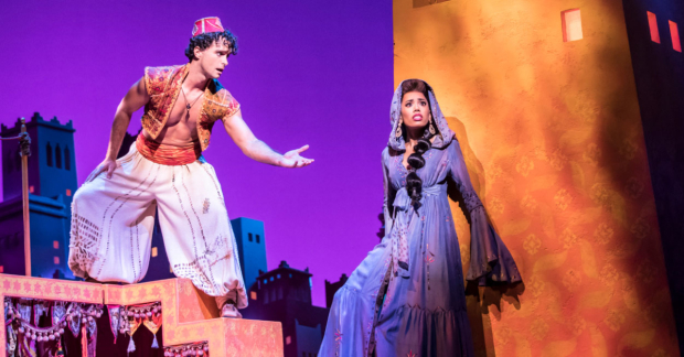Matthew Croke as Aladdin and Jade Ewen as Jasmine