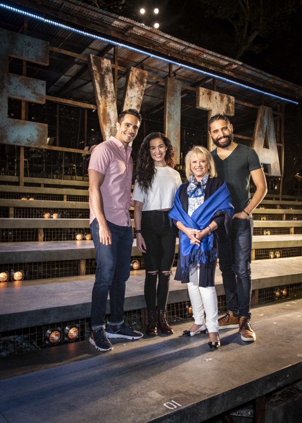 Ektor Rivera, Samantha Pauly, Elaine Paige and Trent Saunders 