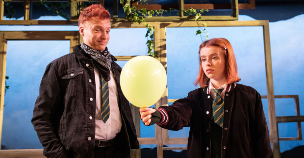 Will Fletcher and Rosie Day in The Girl Who Fell