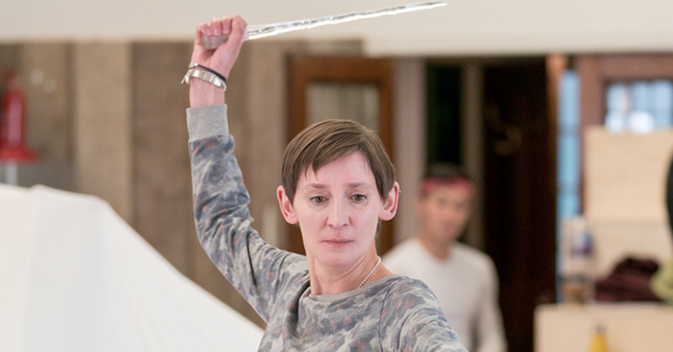 Laura Elphinstone in rehearsals for The Lion, the Witch and the Wardrobe