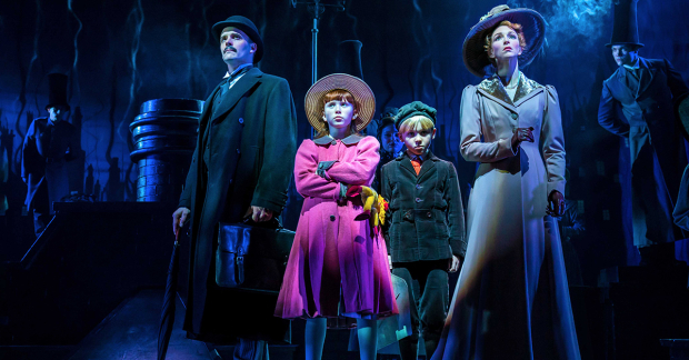 Joseph Millson, Amy Griffiths and the company in Mary Poppins