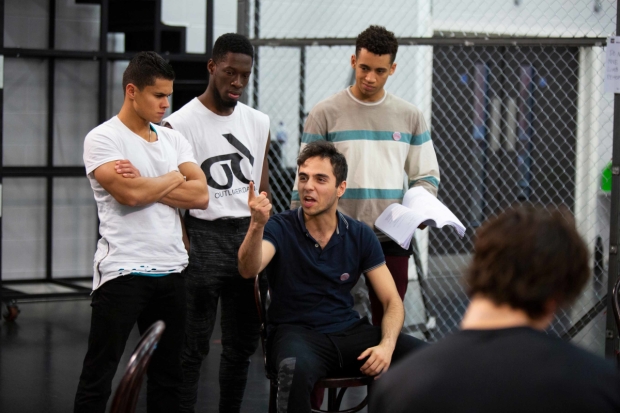 The cast of West Side Story in rehearsals