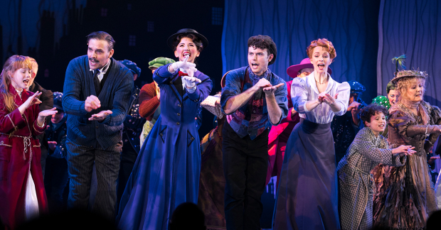 The cast of Mary Poppins during the curtain call