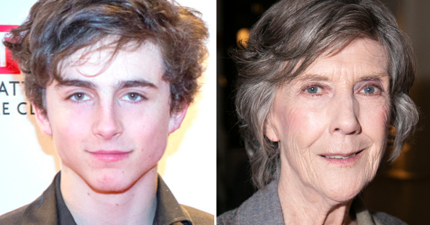 Timothée Chalamet and Eileen Atkins