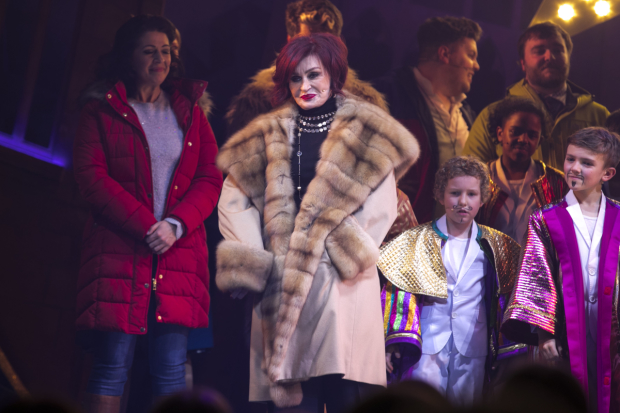 Sharon Osbourne (Crystal Collins) during the curtain call