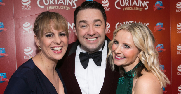 Rebecca Lock (Carmen), Jason Manford (Cioffi) and Carley Stenson (Georgia Hendriks)