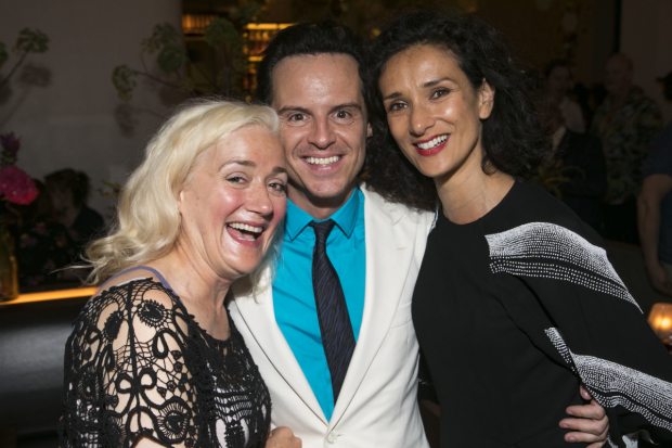 While Sophie Thompson (Monica Reed), Indira Varma (Liz Essendine) and Andrew Scott (Garry Essendine) appeared in Present Laughter, which won eight nominations at the WhatsOnStage Awards