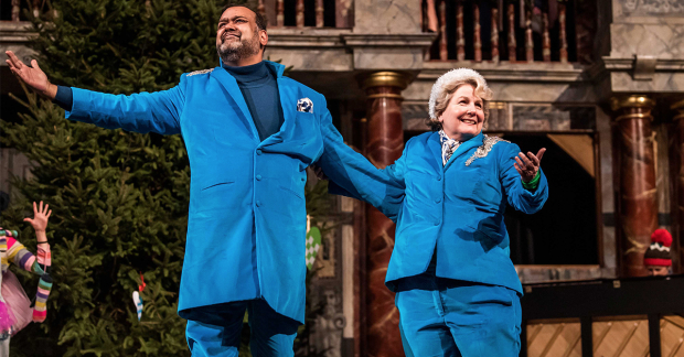 Tony Jayawardena and Sandi Toksvig in Christmas at the (Snow) Globe