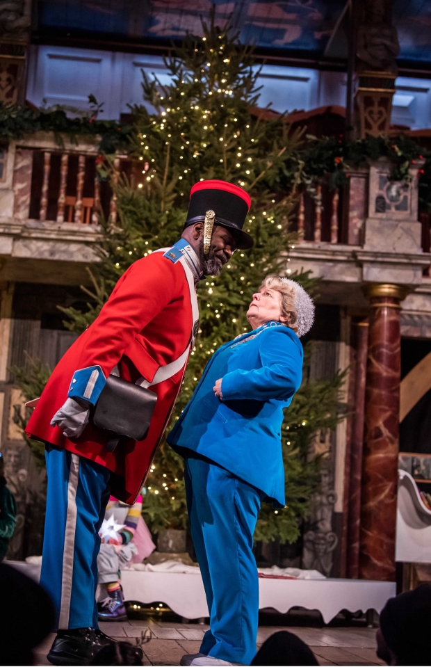 Chris Jarman and Sandi Toksvig in Christmas at the (Snow) Globe