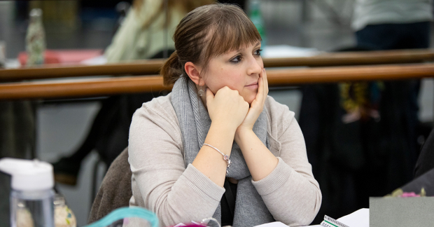 Lisa Lewis in rehearsals for West Side Story