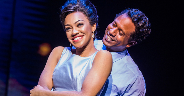 Karis Anderson (Diana Ross) and Edward Baruwa (Berry Gordy) in Motown the Musical
