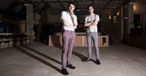 Founding executive producer Joel Fisher and founding artistic director Josh McTaggart in The Bunker Theatre