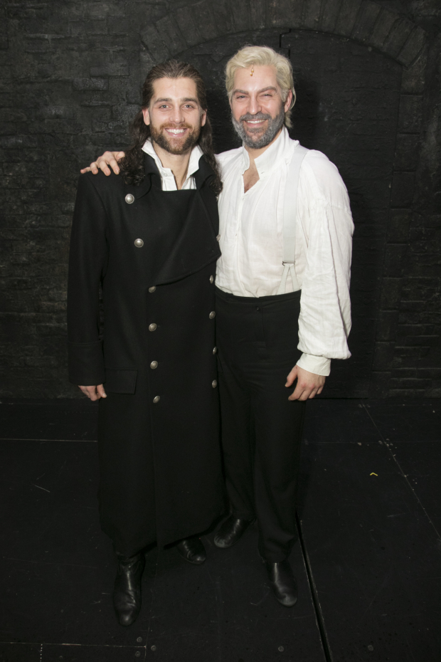 Bradley Jaden (Javert) and Jon Robyns (Jean Valjean)